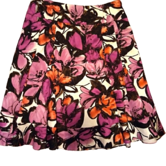 Sunny Taylor Floral Panel A-Line Skirt, Size: 12. - Picture 6 of 10